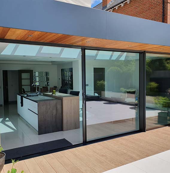 Ultra slim sliding doors